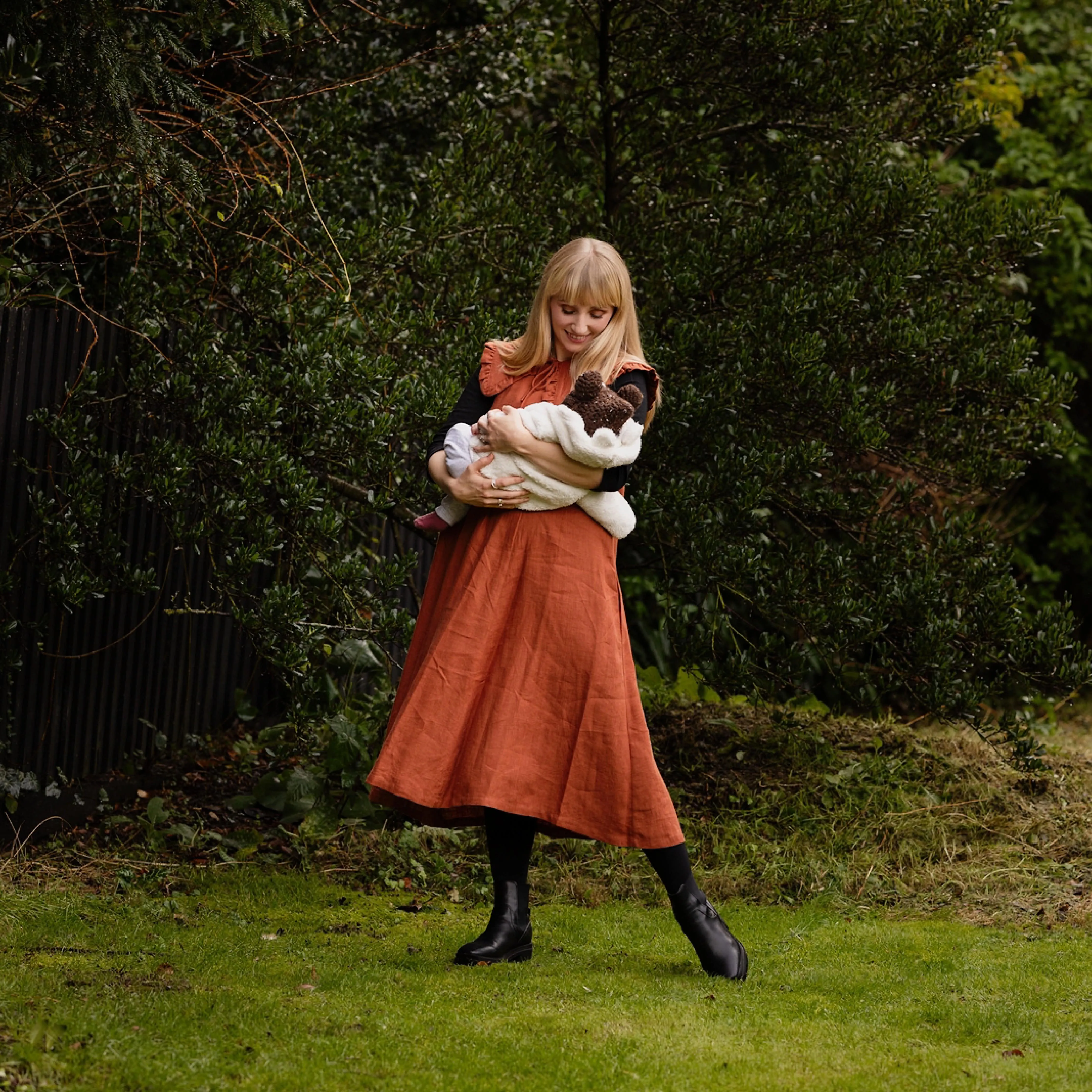 Nursing & Maternity Dress - Lucy - Burnt Orange