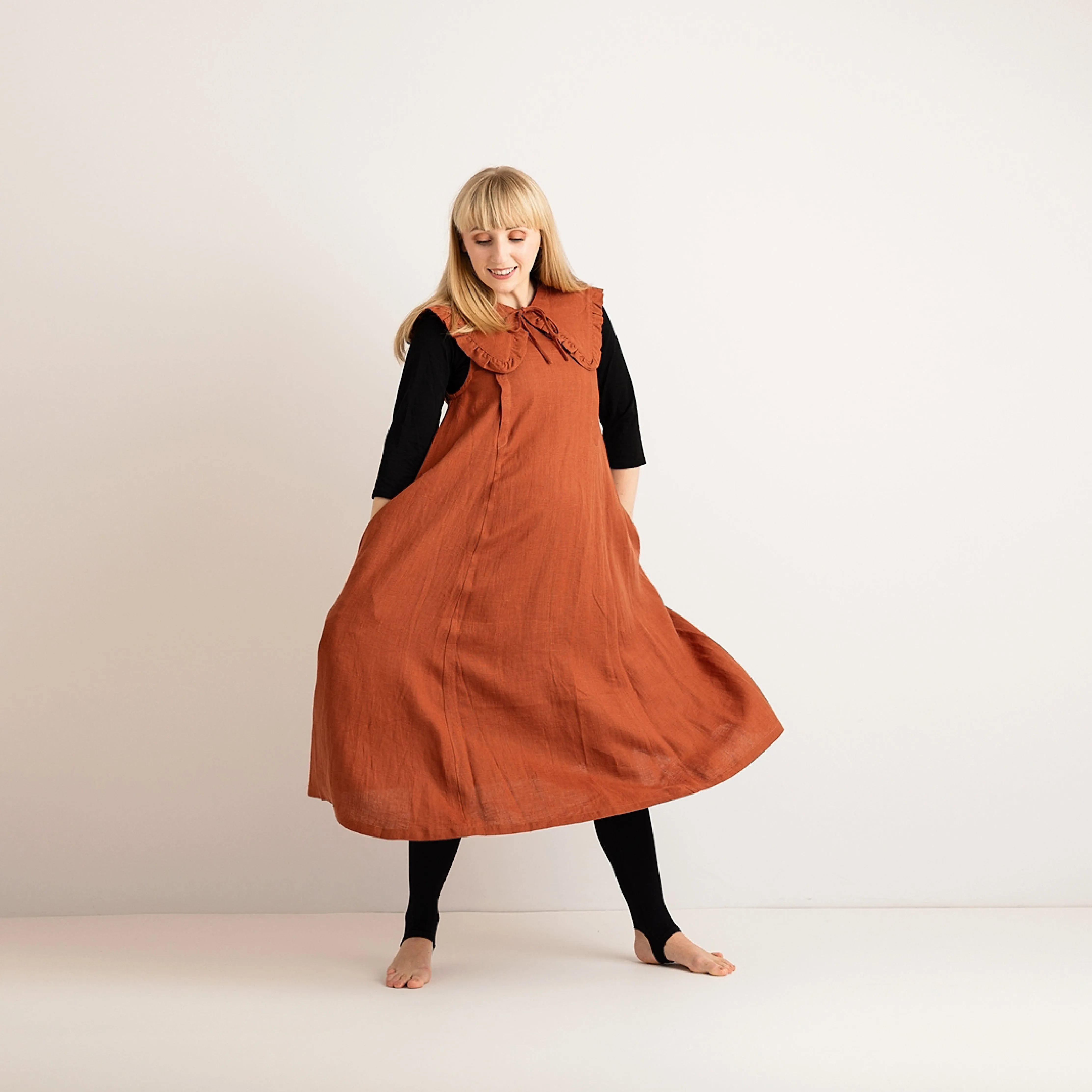 Nursing & Maternity Dress - Lucy - Burnt Orange