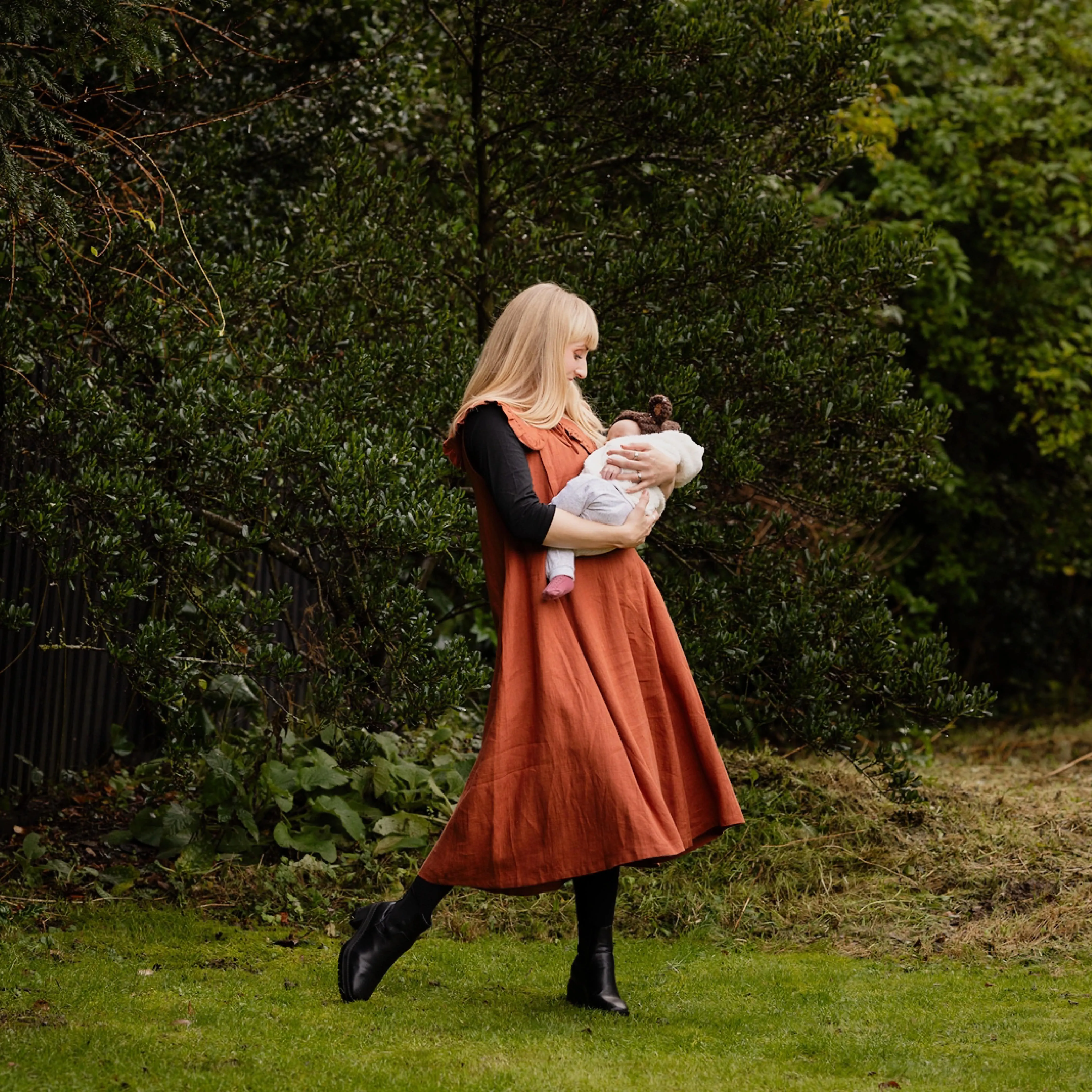 Nursing & Maternity Dress - Lucy - Burnt Orange