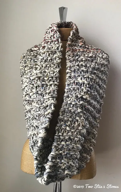 Oatmeal Tweed Infinity Scarf