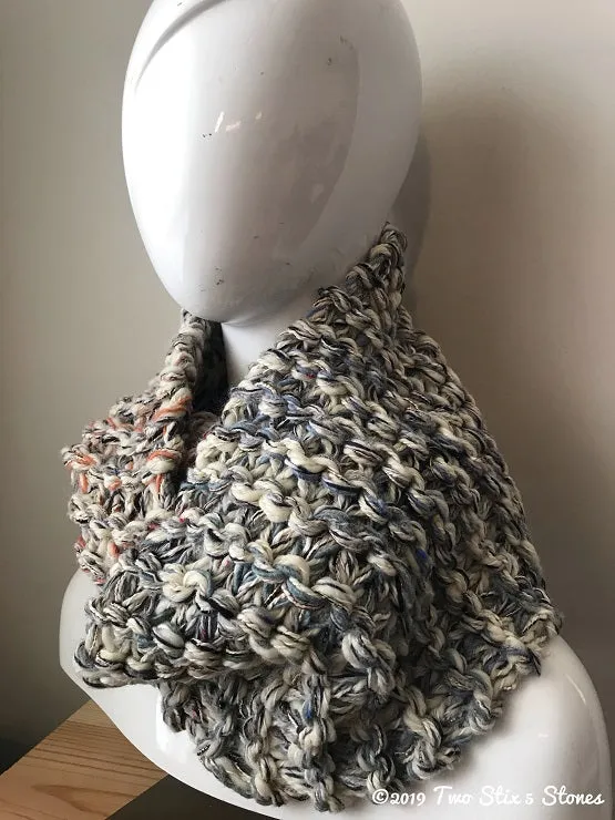 Oatmeal Tweed Infinity Scarf