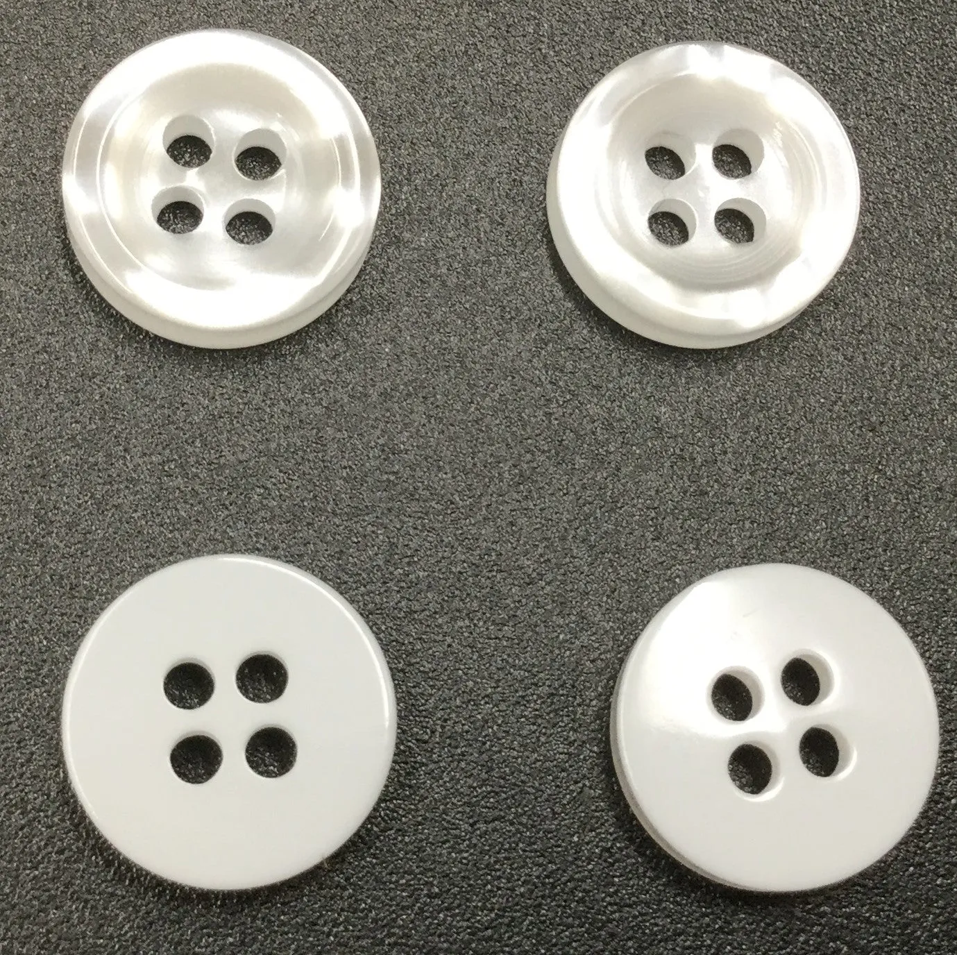 Off White Circular Polyester Buttons