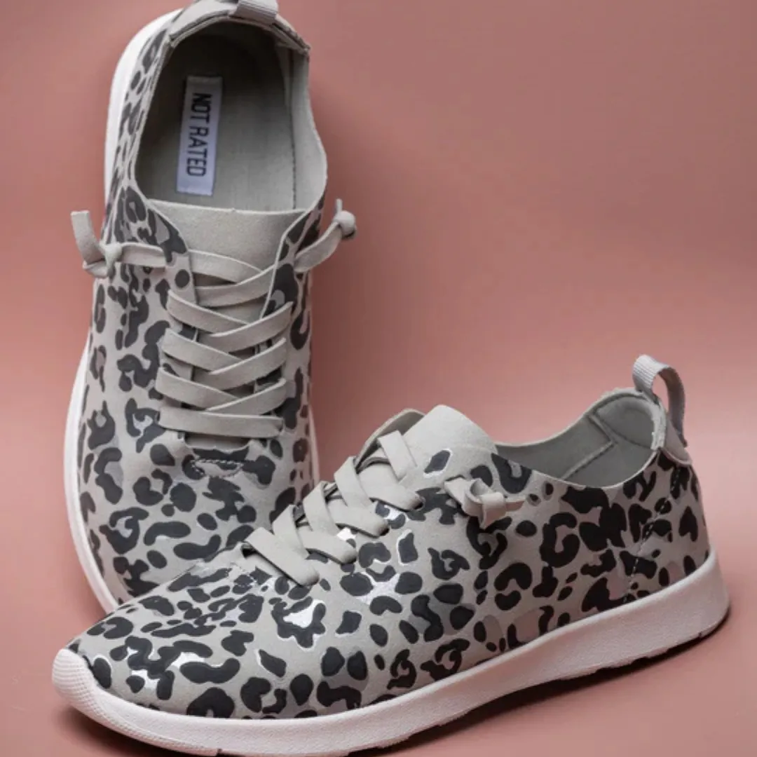 Online Exclusive | Mayo Sneakers in Light Grey Leopard