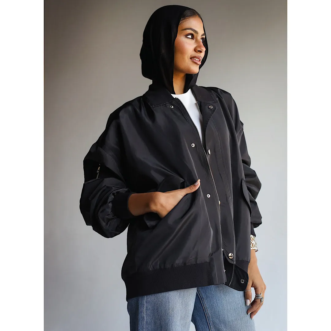 Oversized fit bomber jacket