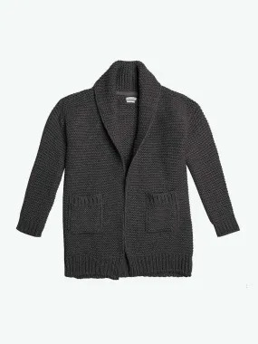 Oversized Shawl Collar Wool Blend Cardigan Taupe