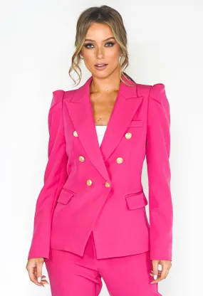 Pink PUFF SLEEVE BLAZER