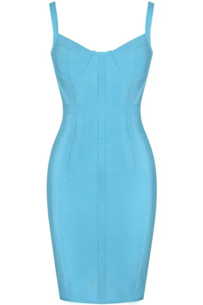 Pip Bandage Corset Dress - Sky Blue