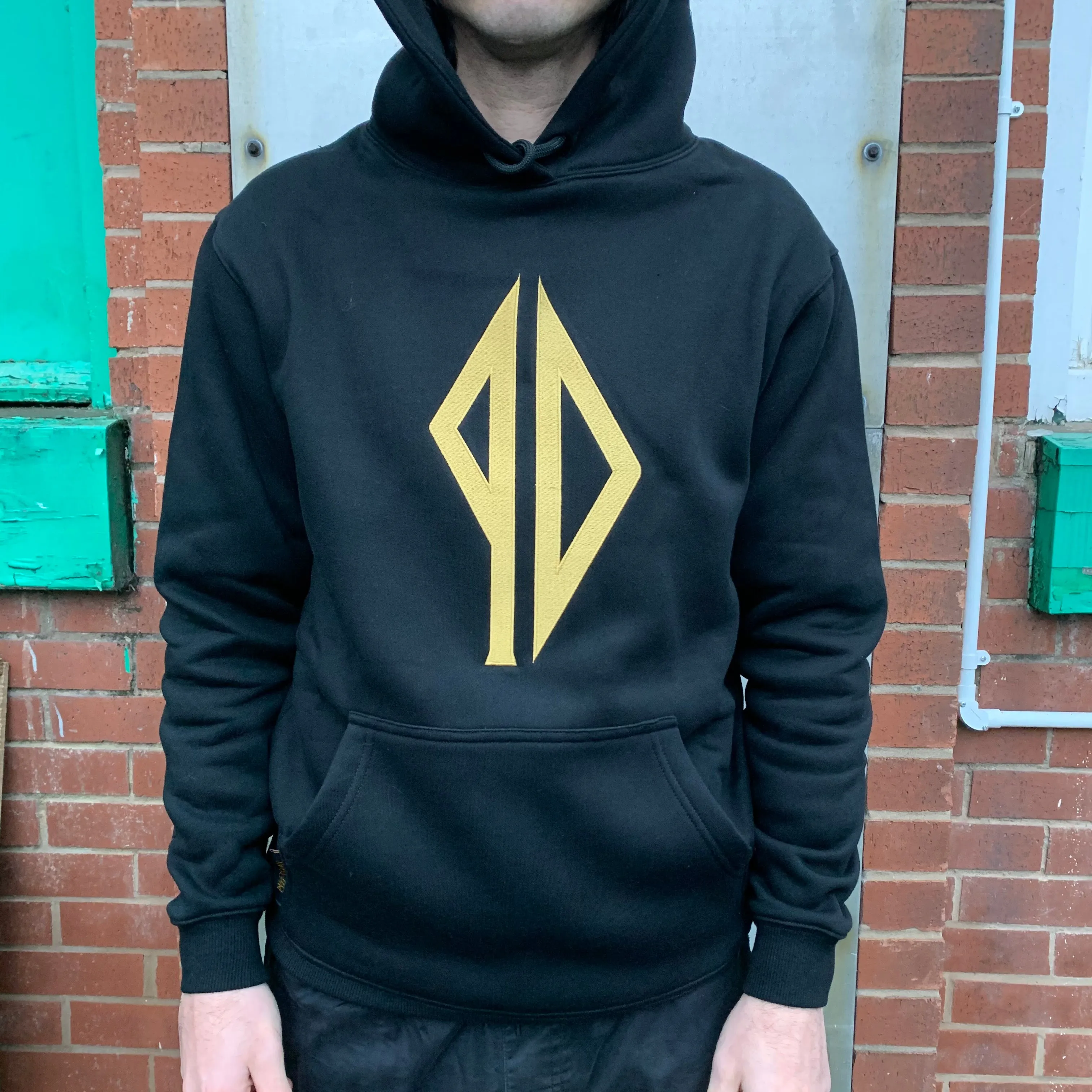 Piss Drunx Embroidered Logo Hood - Black/Gold