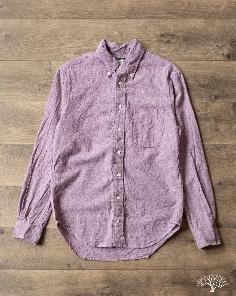 Purple Cotton/Linen Long-Sleeve Shirt