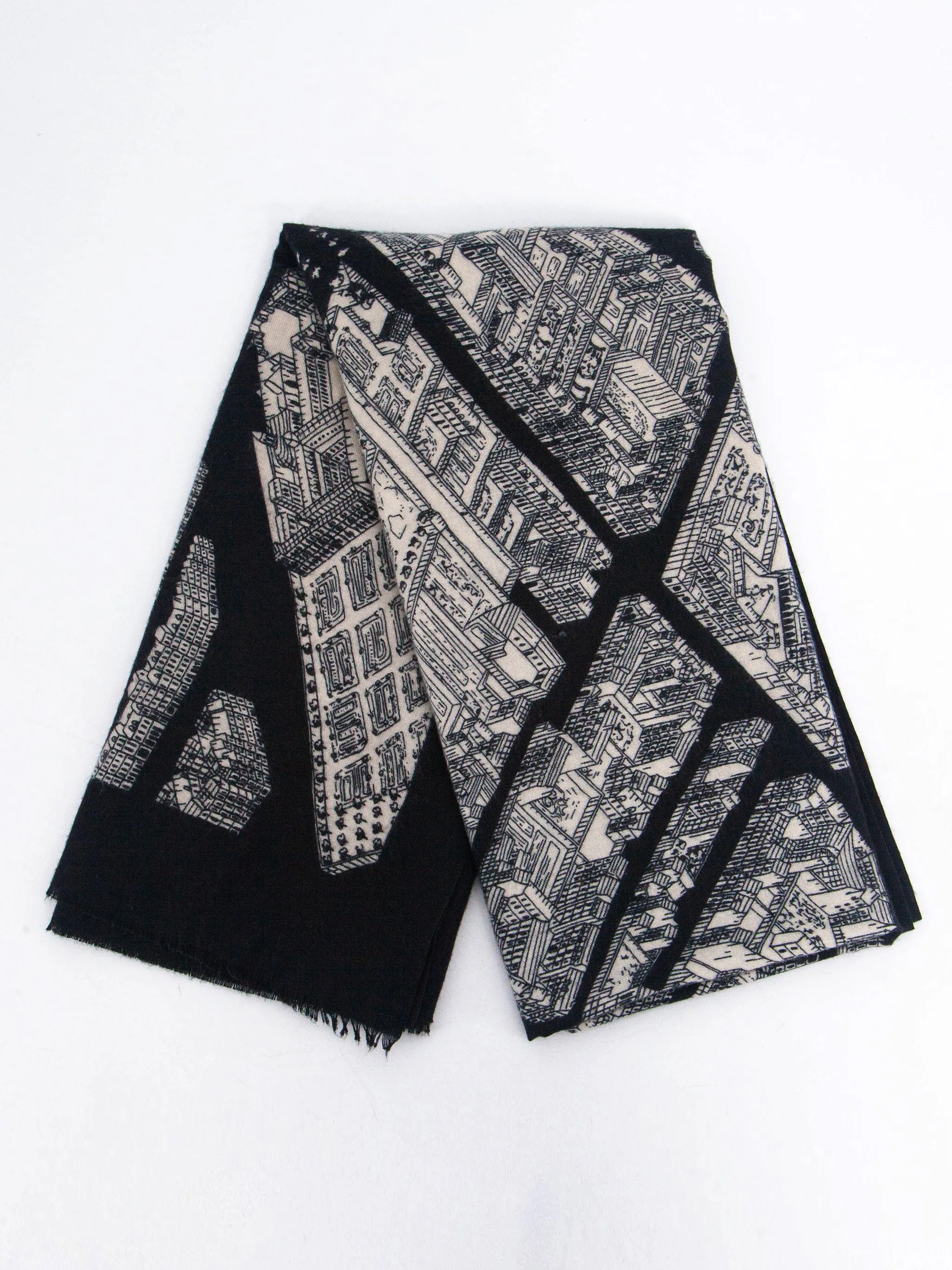 Shelby Lightweight Scarf - Black, Architecture