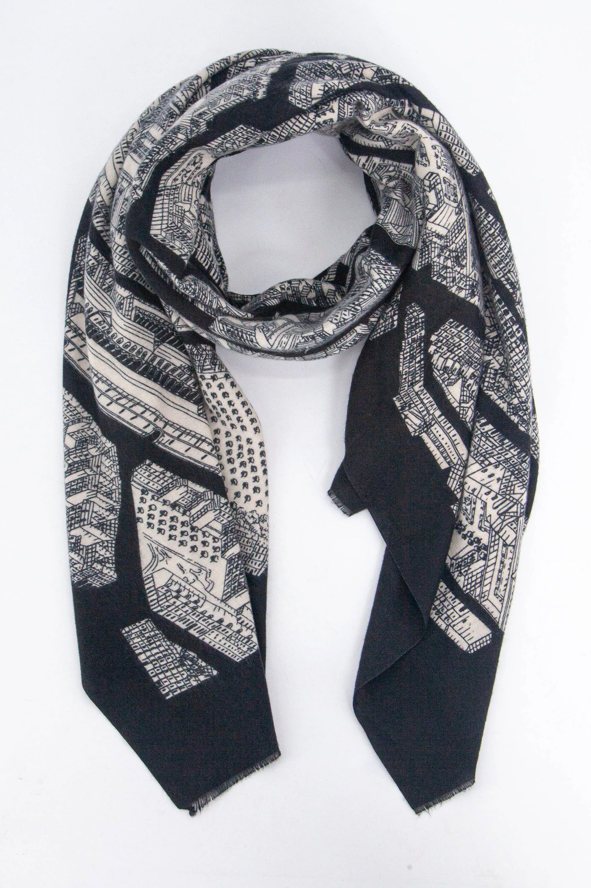 Shelby Lightweight Scarf - Black, Architecture