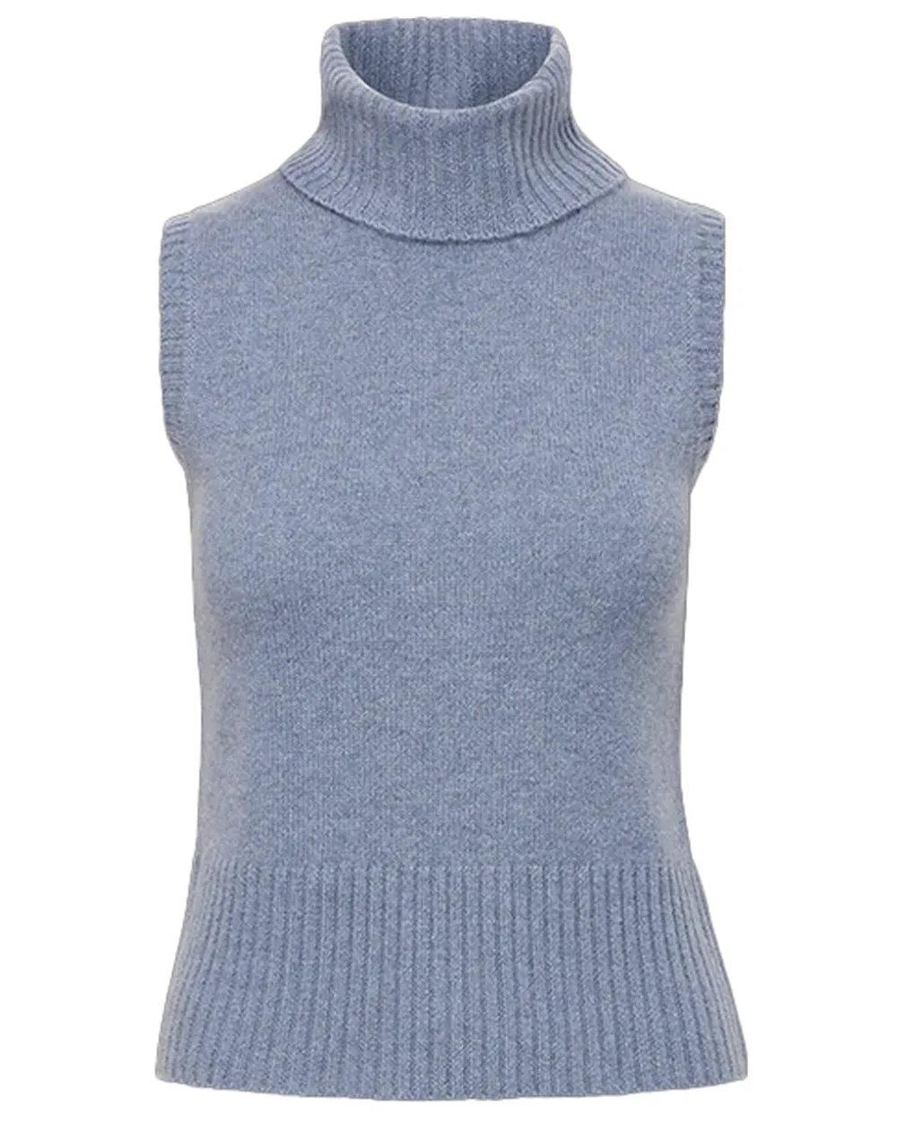 Smoke Blue Mazzy Cashmere Turtleneck