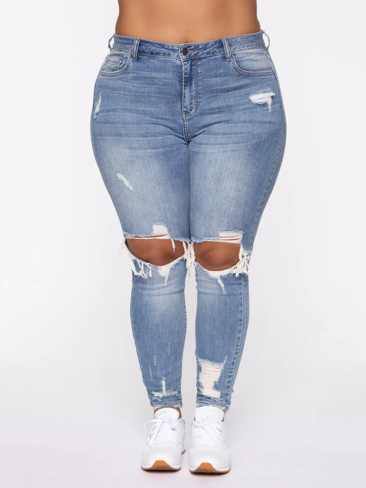 Stretch Ripped Skinny Jeans