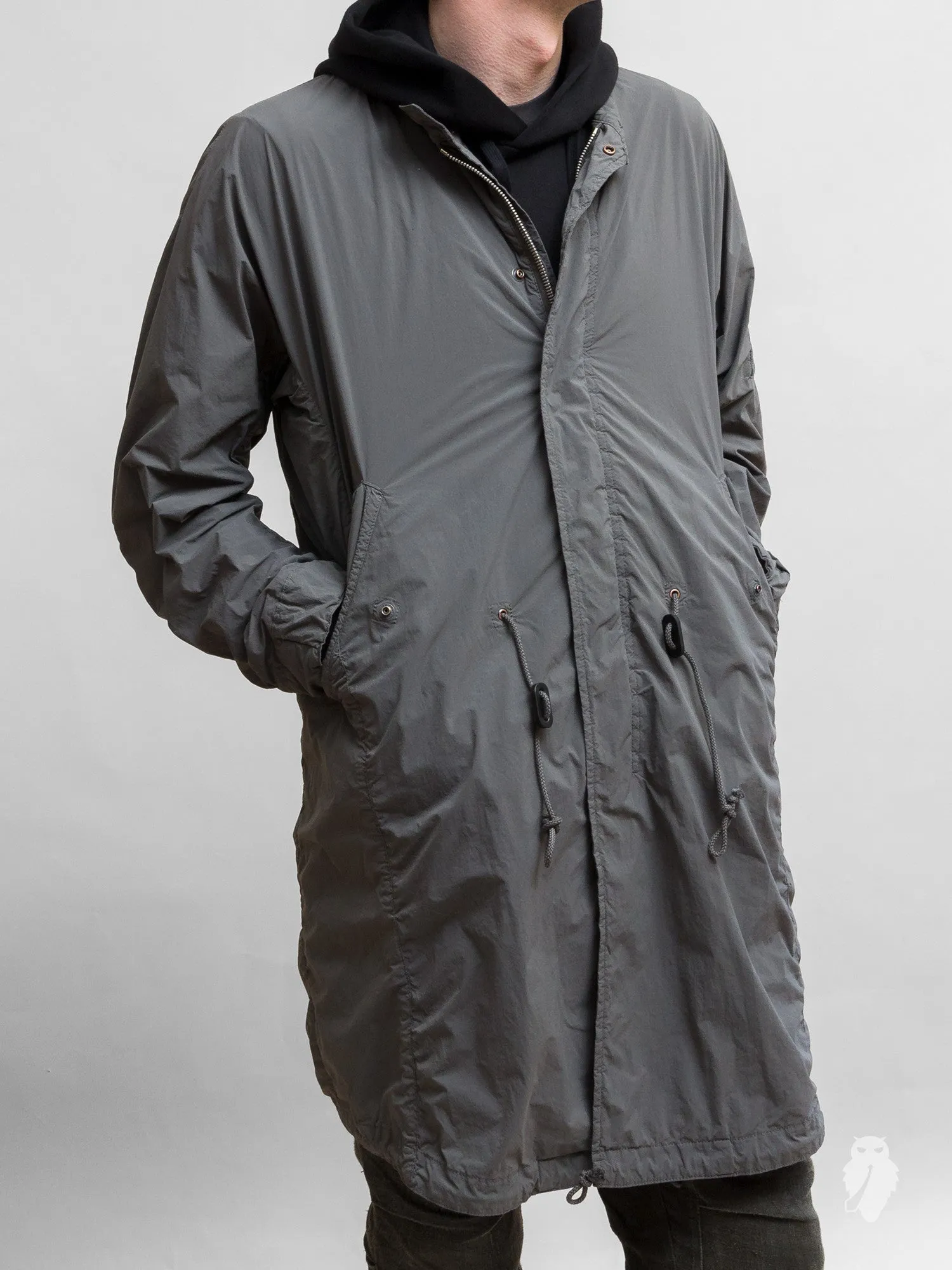 Taslan Nylon M-65 Mods Coat in Khaki Grey