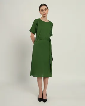 The Tayma Emerald Cotton Dress