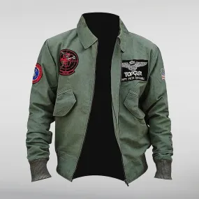 Tom Cruise Maverick Top Gun Green Jacket