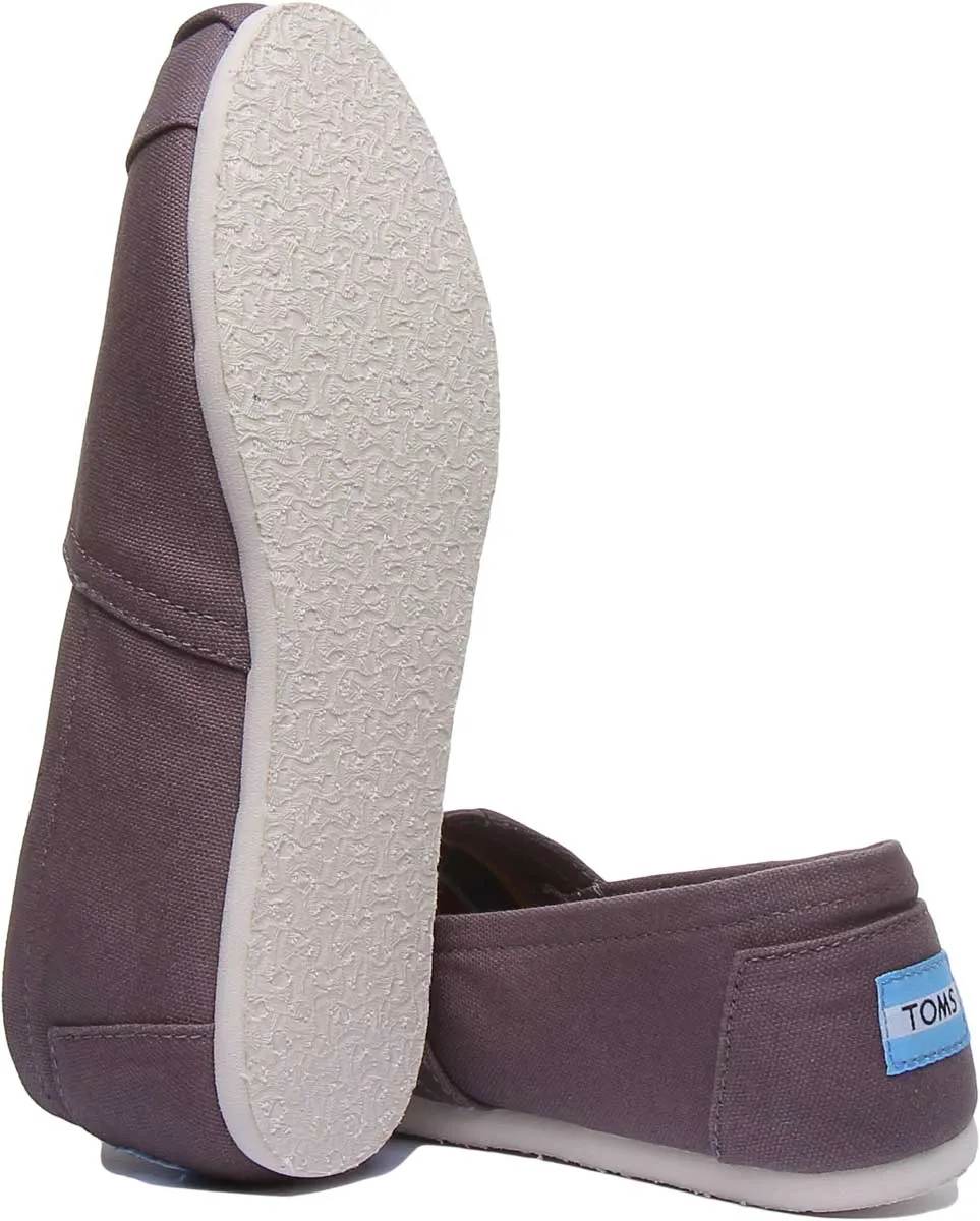 Toms Classic Slip On In Grey