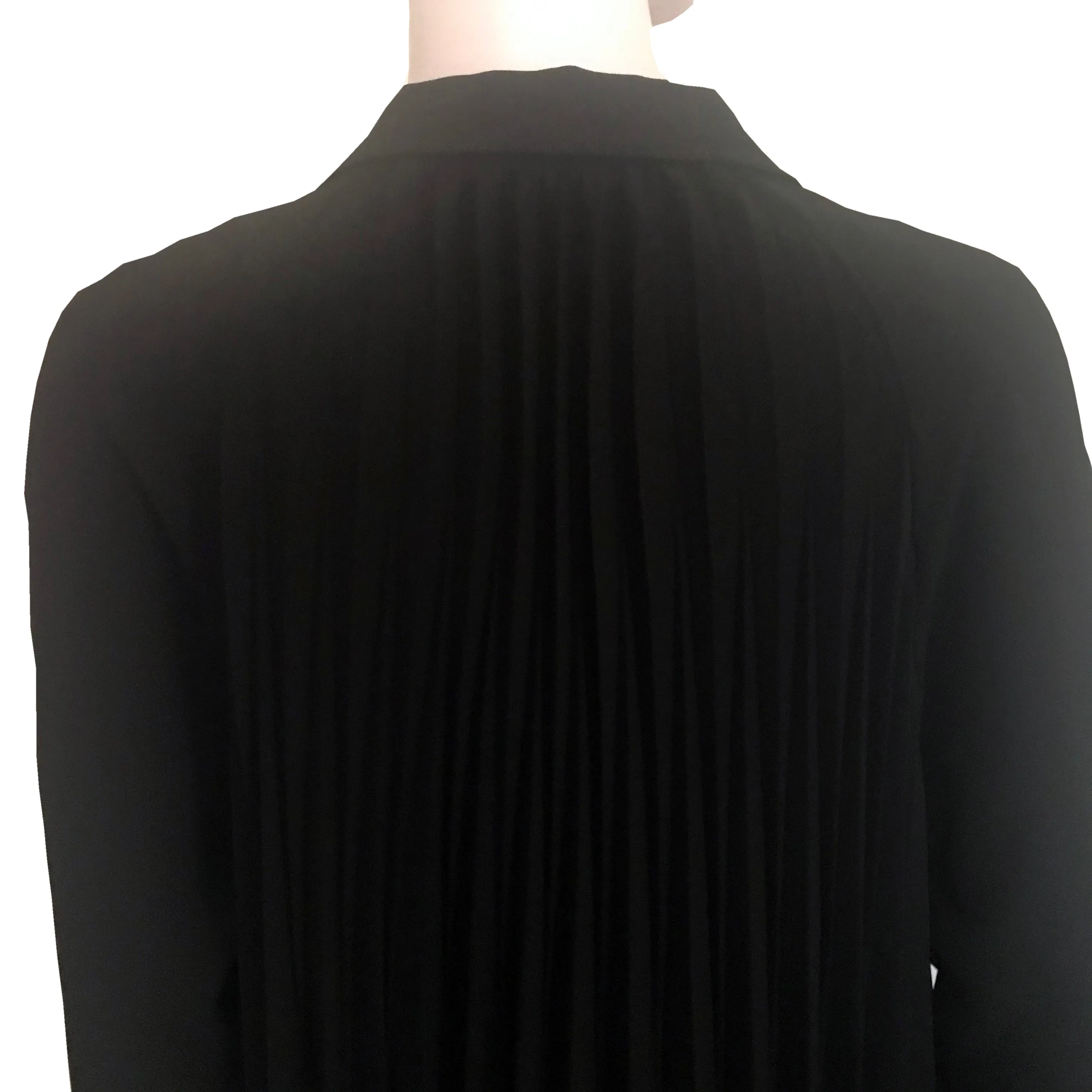 Vintage 1960s Black Pleated Spring Coat