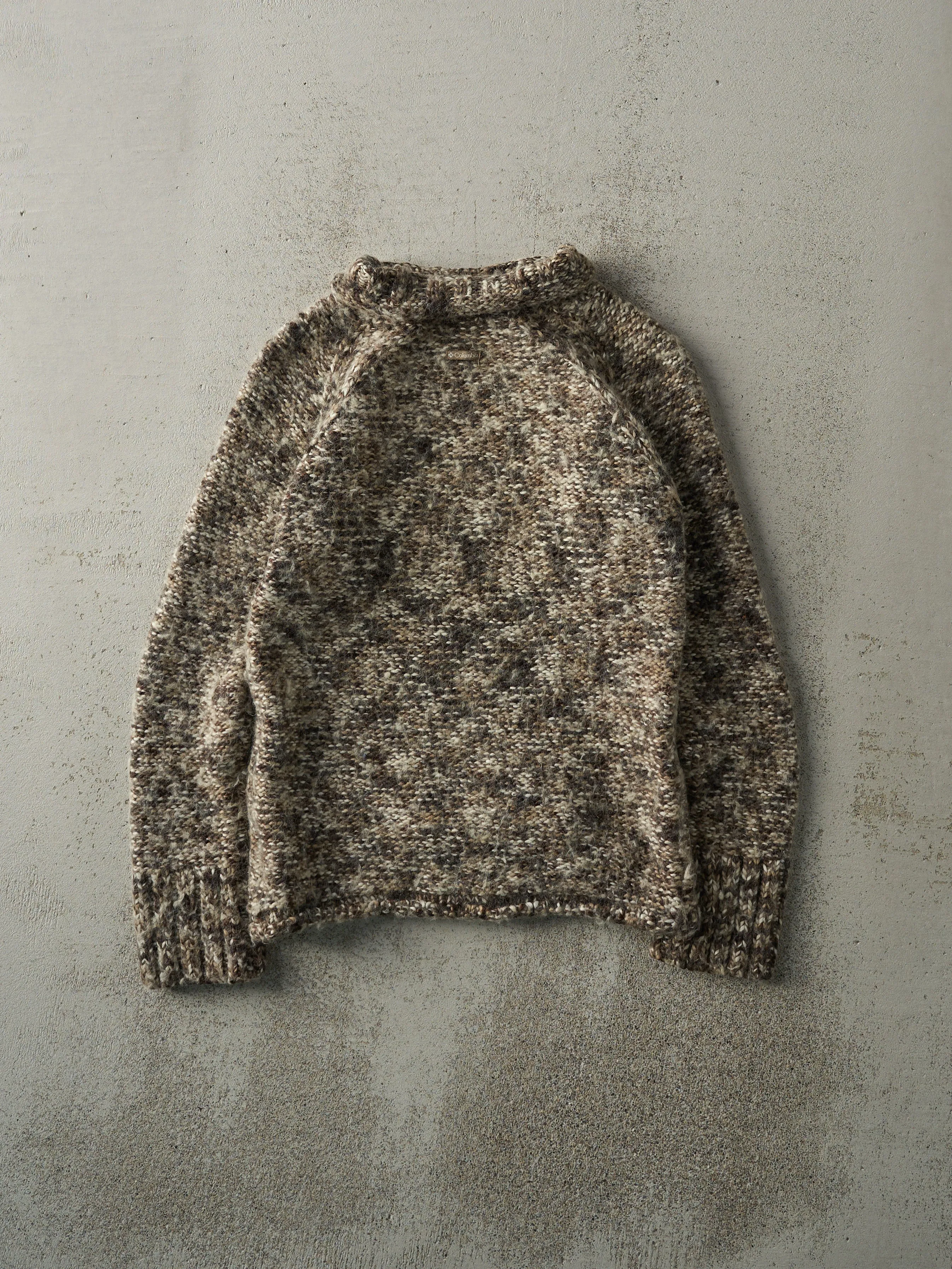 Vintage Y2K Brown Knit Turtleneck (XS)