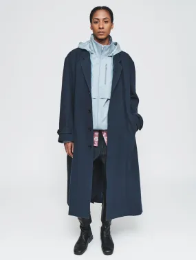 Washed Overcoat in Navy