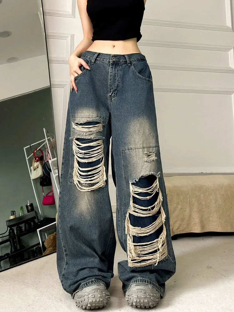 Y2K Destroyed Oversized Jeans